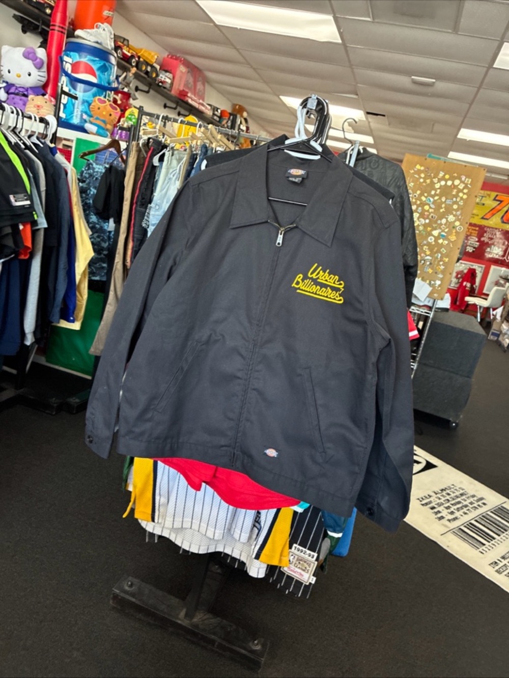 Dickies X Urban Billionaires Men's Work Jacket Service Style Black Used SZ L